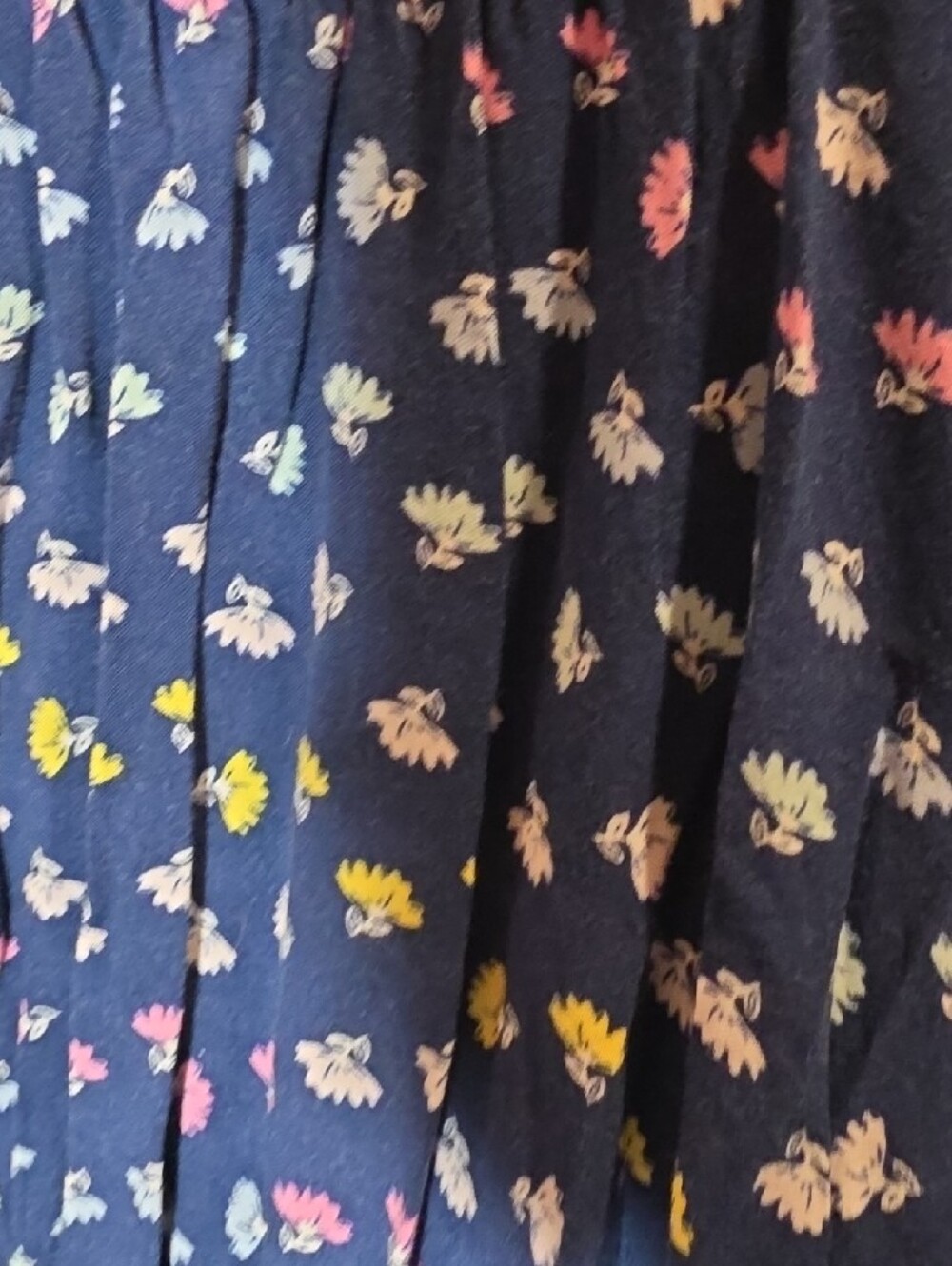 Epic Threads Navy Floral Smocked-Waist Casual Dress - Picture 3 of 5